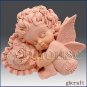 2D silicone Soap/Guest/polymer/clay/cold porcelain mold-Valentine Angel Boy set2
