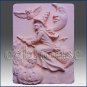 2D silicone Soap/polymer/clay/cold porcelain mold-Halloween Witch on Broom
