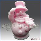 3D silicone Soap/polymer/clay/cold porcelain mold-Top O' the Morning Snowman