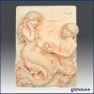Mermaid Couple - Detail of high relief sculpture - Soap/plaster silicone mold Mermaid Couple - Detail of high relief sculpture - Soap/plaster silicone mold