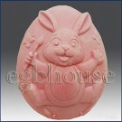 2D silicone Soap/polymer/clay/cold porcelain mold- Bunny Paints The Town