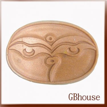 Tibetan Mani Stone - Buddha's Eyes - Detail of low relief sculpture Soap Mold