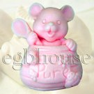 2D silicone Soap/polymer/clay/cold porcelain mold - Country Mouse in Honey Jar