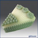 3D silicone Soap/polymer/clay/cold porcelain/candle -Wedding Cake Slice * Flower