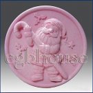Santa and the Candy Cane - 2D silicone Soap/polymer/clay/cold porcelain mold