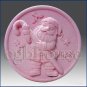 Santa and the Candy Cane - 2D silicone Soap/polymer/clay/cold porcelain mold