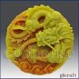Lucky Dragon Medallion -Detail of high relief sculpture - Soap silicone mold