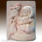 Snowflake Santa and Reindeer - 2D silicone Soap/polymer/clay/cold porcelain mold