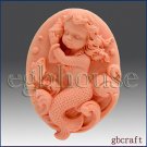 Mermaid Carol - Detail of high relief sculpture, silicone Soap/polymer/clay mold