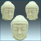 3D Buddha Head Silicone Mold | Candle & Soap DIY | Resin Clay Plaster Mold | Meditation Decor