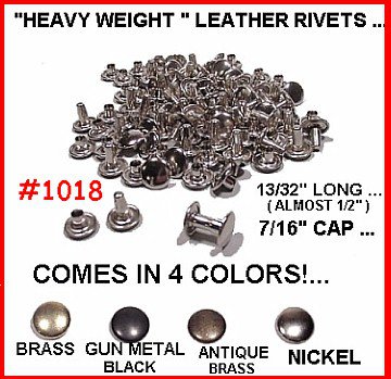 Quality! Antique Brass #1018 Heavy RIVETS For LEATHER