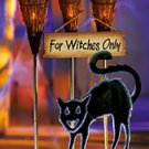 Witches Only Parking Sign black cat  HALLOWEEN NEW MIB