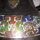 Antique Large Heavy Bronze CHAMPLEVE CLOISONNE 36.2 LBS