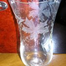 ANTIQUE Elegant TALL GLASS  PRISTINE ETCHED FRAGILE