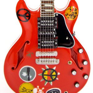 Alvin Lee Miniature Guitar Replica Collectible Ten Years After 335 Red