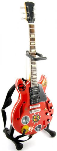 Alvin Lee Miniature Guitar Replica Collectible Ten Years After 335 Red