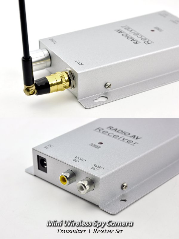 WIRELESS SPY CAMERA with TRANSMISSION RECEIVER SET