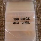 PLASTIC BAG 4x4 zip lock white block small poly 100