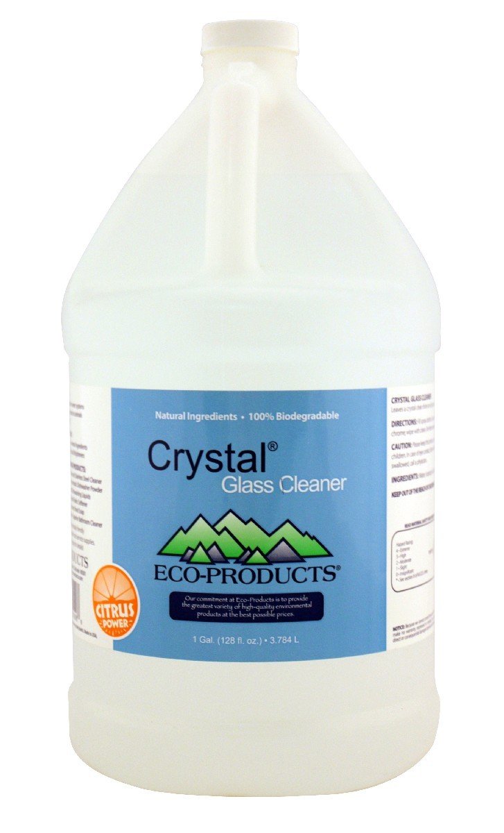 Crystal Glass Cleaner, 1 gallon, Full Case Includes 4 Bottles