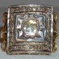 Antique 18k diamond ring Victorian mine cut 1 carat diamond, solid yellow gold