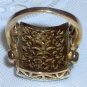 Antique 18k diamond ring Victorian mine cut 1 carat diamond, solid yellow gold
