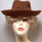 Borsalino felt fedora hat 7 Brown fur felt 22" SEXY
