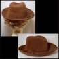 Borsalino felt fedora hat 7 Brown fur felt 22" SEXY