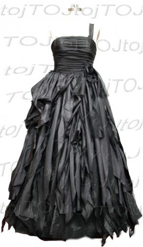 Strapless/One shoulder A-line evening dress-CH001
