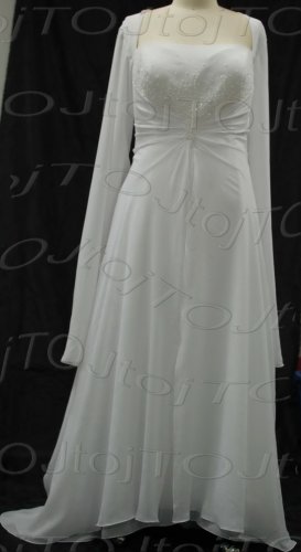 Long sleeves A-line wedding gown-CH0118