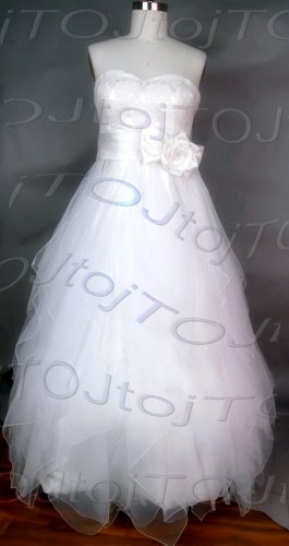 Strapless A-line wedding gown-WG930