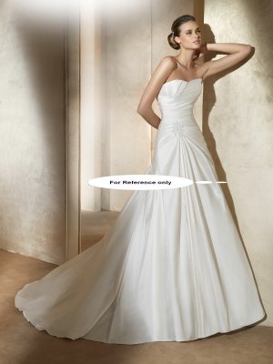 Strapless A-line wedding gown-Almata