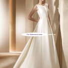 Round neck A-line wedding gown-Amaral