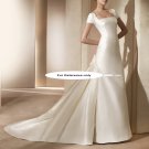 Square neck sheathwedding gown-Amatista