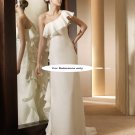 One shoulder sheath wedding gown-Anade