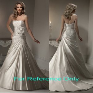 Strapless A-line wedding gown-1392