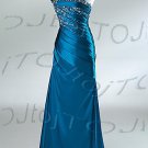 One-shoulder mermaid evening dress-P4524