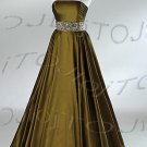 Strapless A-line evening dress-P5563