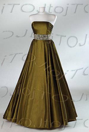Strapless A-line evening dress-P5563