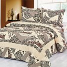 4pcs brown color bedding set AY-1103