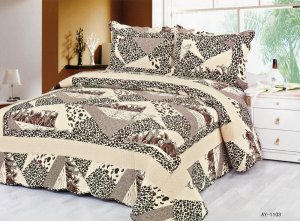 4pcs brown color bedding set AY-1103