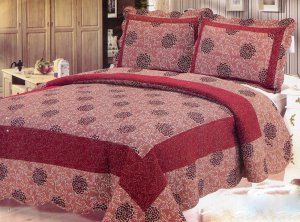 4pcs red color bedding set AY-1138