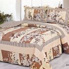 4pcs brown color bedding set AY-1158