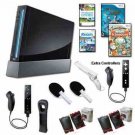 Nintendo Wii Black Holiday Friends Bundle with Remote Plus Games Extra Remote