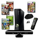 XBOX 360 Slim 4GB 5 Game Kinect Bundle with Accessories