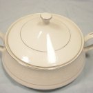 Southwicke China Vegetable Bowl & Lid-White/Platinum