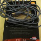 Rocketfish 12' USB A/B A to B Cable RF-PCC101 Gold