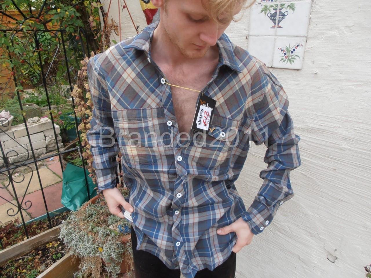 100% Authentic, VOI Navy Check,Material- Cotton