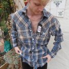 100% Authentic, VOI Navy Check,Material- Cotton