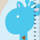 Personalizes Growth chart- Wall Nursery Decor  - blue giraffe