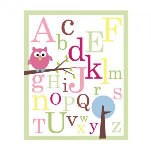 ABC print - Owl on branch
